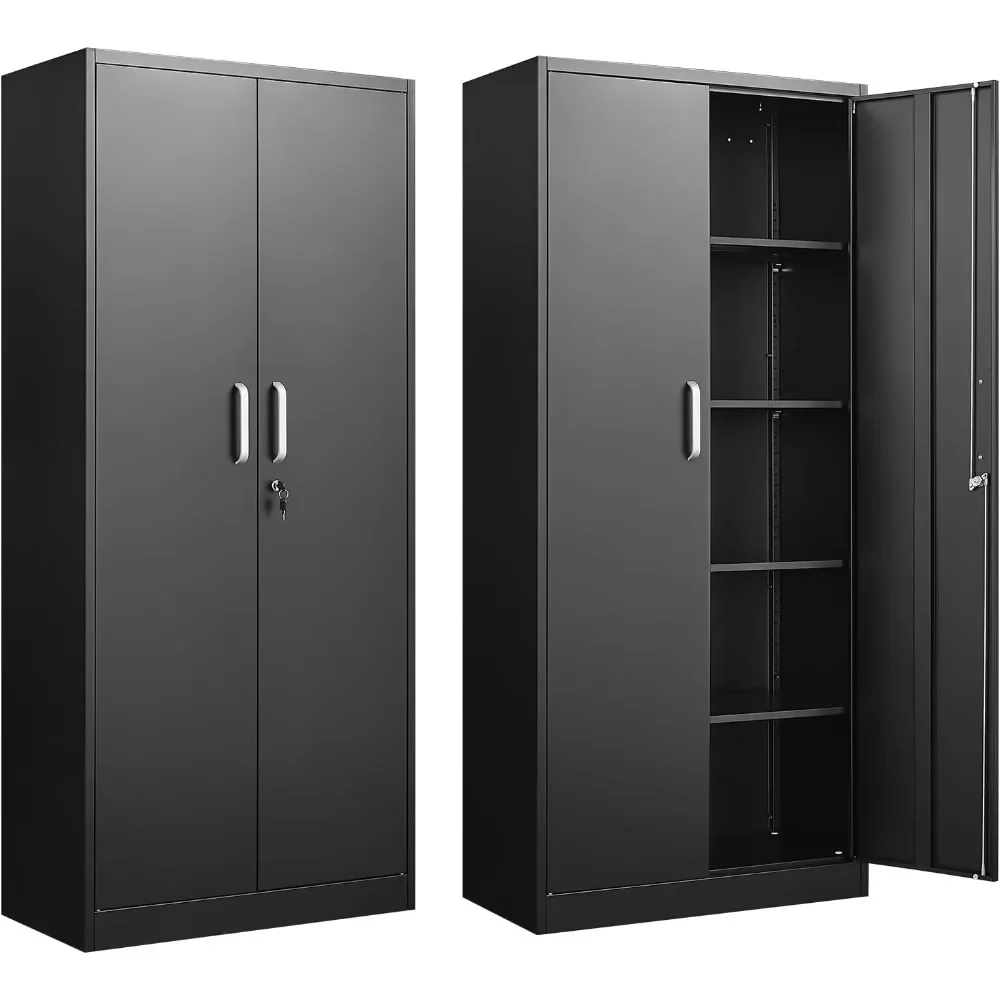 Kitchen Baking Cabinet - metal storage cabinet with adjustable shelves,