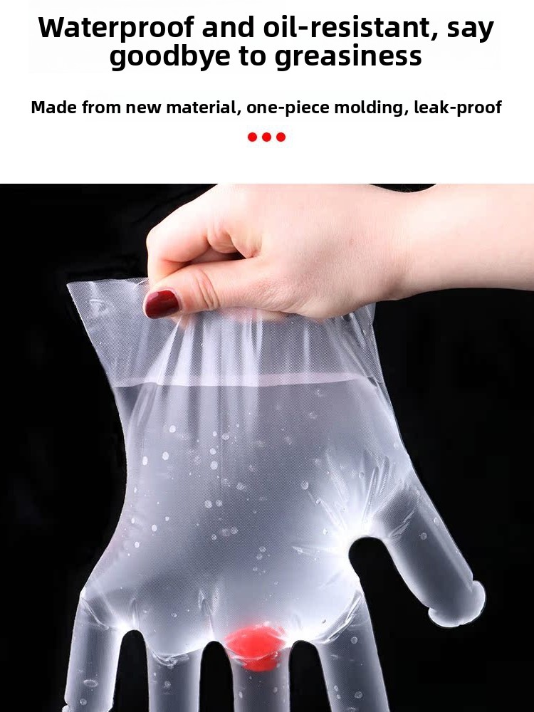 Kitchen Baking Gloves - Disposable Thiened PE Plastic Gloves for