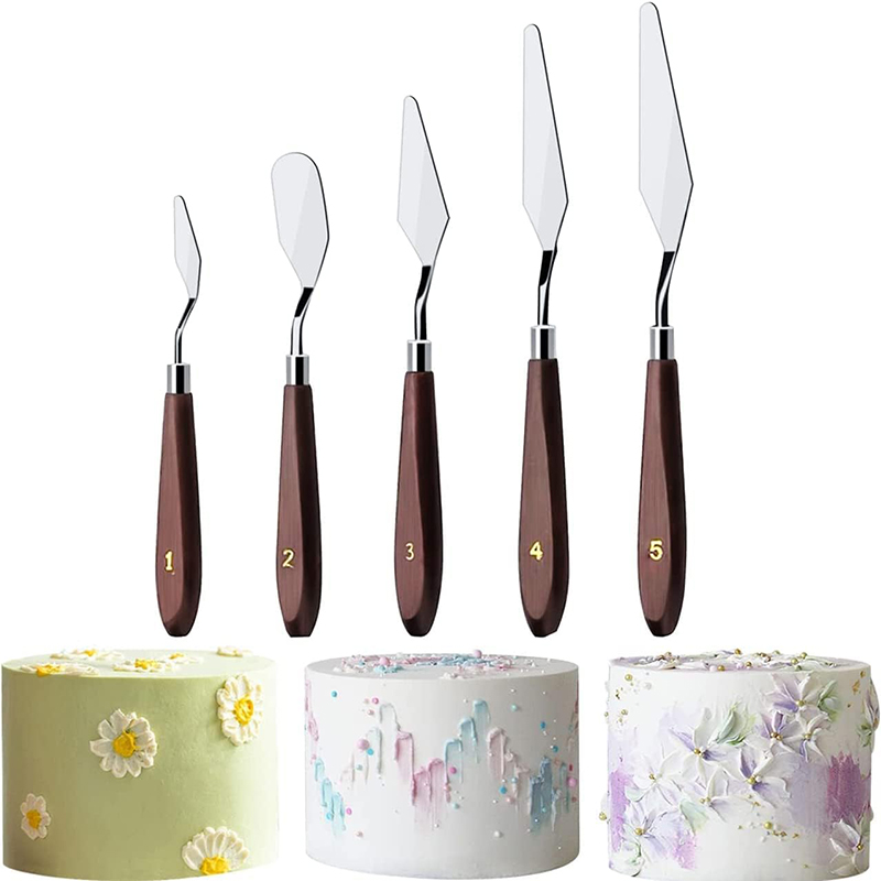 Offset Spatula Set - 5Pcs Cake Cream Spatula Set Stainless