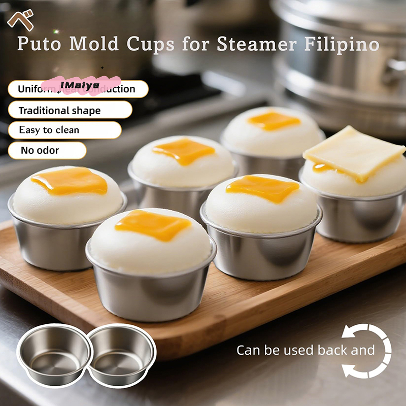 Kitchen Baking Pan Set - 10Pcs Aluminum Alloy Puto Cake Mold
