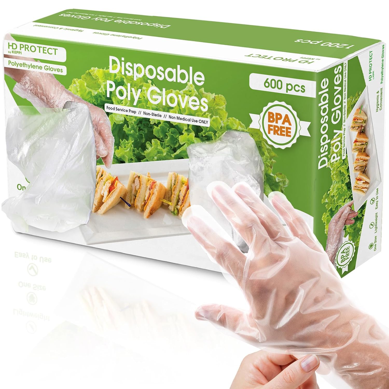 Kitchen Baking Gloves - 600 Pack Disposable Food Prep Gloves