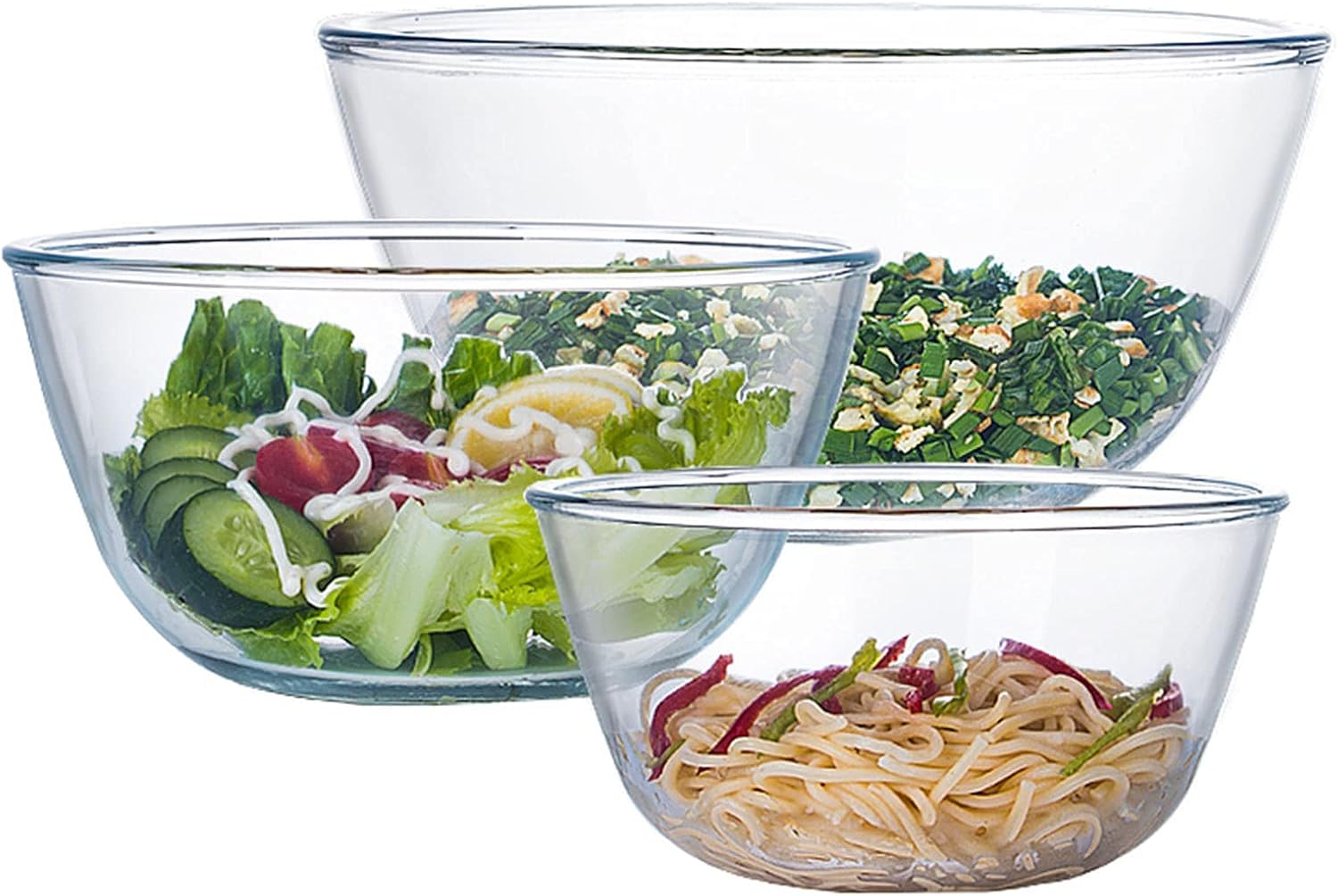 Kitchen Baking Set - Glass Mixing Bowl Set of 3