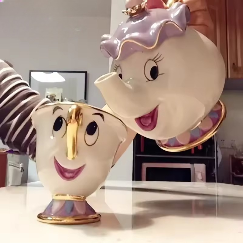 Kitchen Baking Pan Set - Teapot Cute Manga Coffee Pot Mug