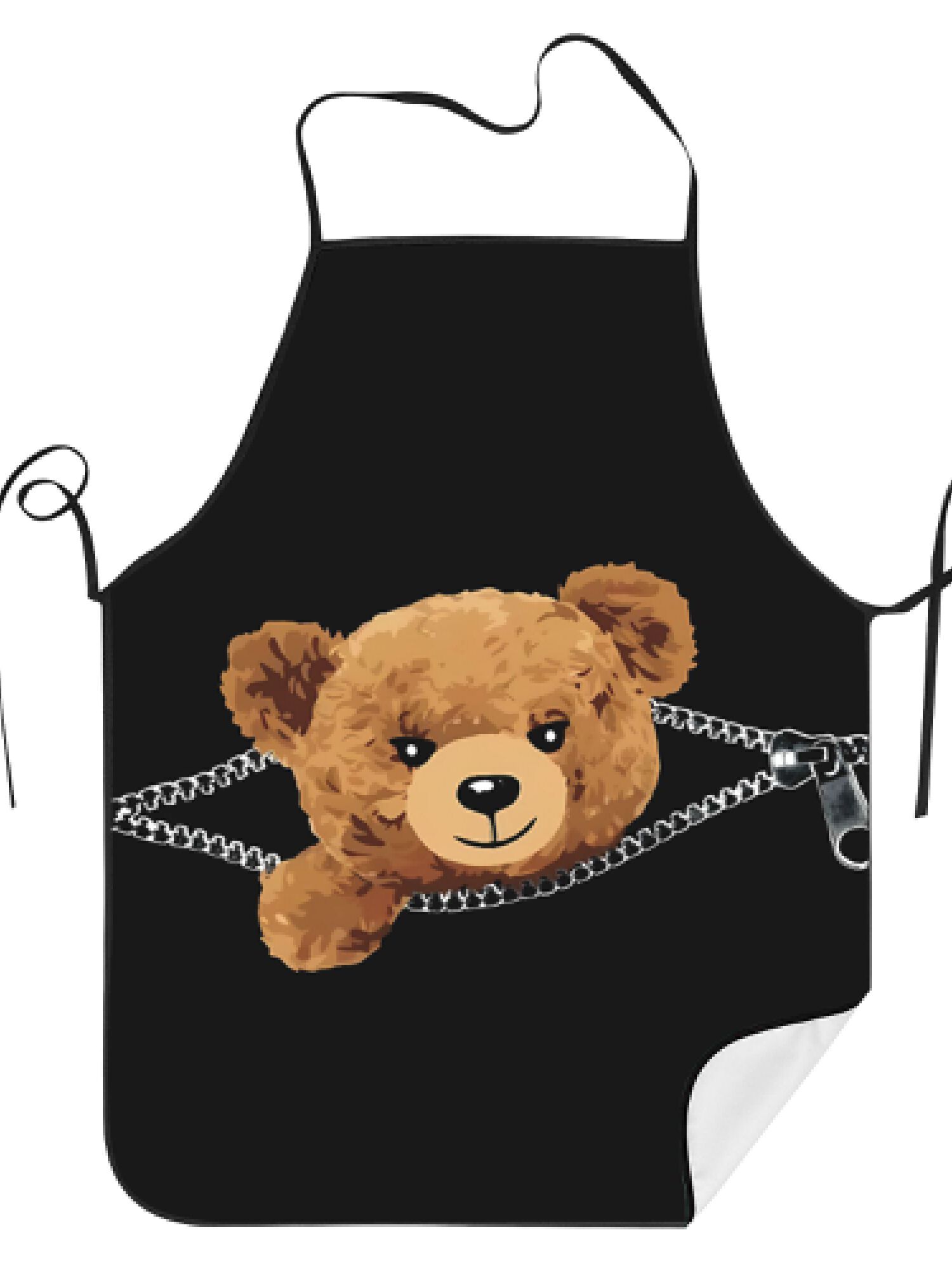 1pc Zipper Bear Apron Cute Ted - огляд і ціна Kitchen Baking Background