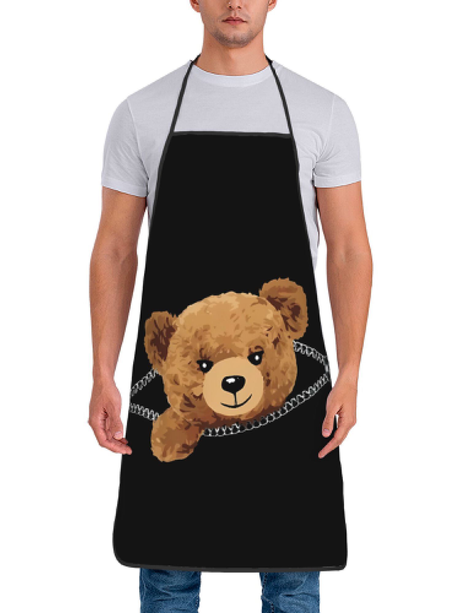 1pc Zipper Bear Apron Cute Ted - огляд і ціна Kitchen Baking Background