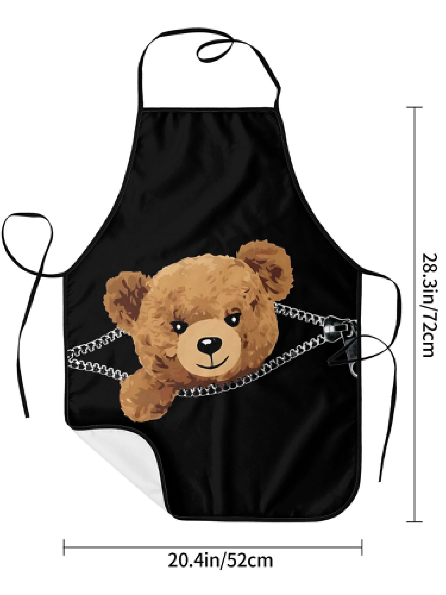 1pc Zipper Bear Apron Cute Ted - огляд і ціна Kitchen Baking Background