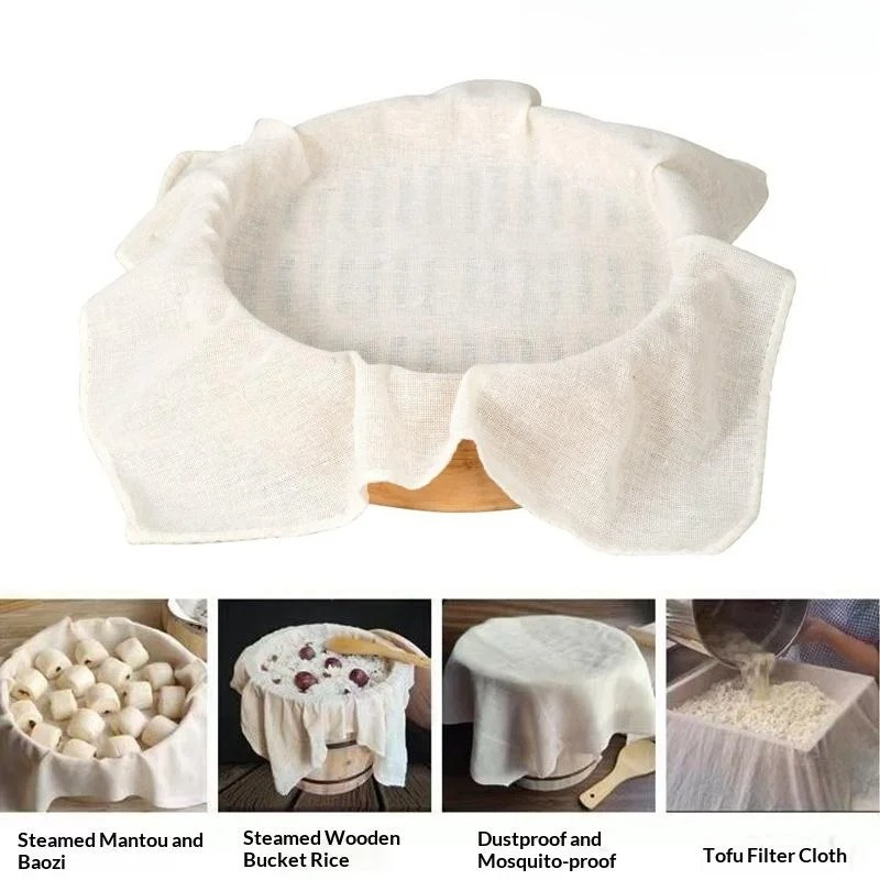 3Pcs Pure Round Cotton Steamer - огляд і ціна Kitchen Baking Mat
