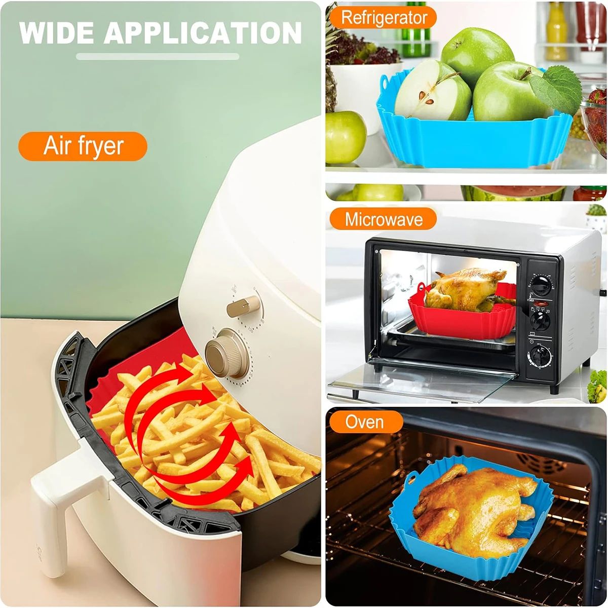 Air Fryer Silicone Liners Pot  - огляд і ціна Kitchen Baking Mat