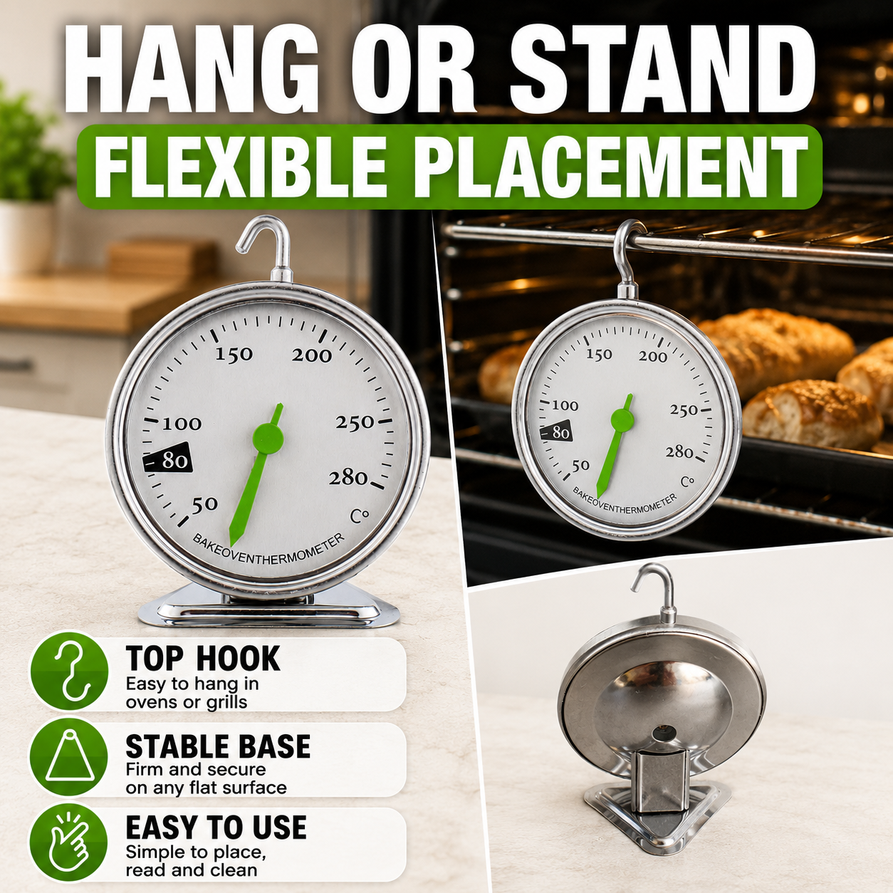 Analog Oven Thermometer 50-280 - огляд і ціна Oven Thermometer Analog