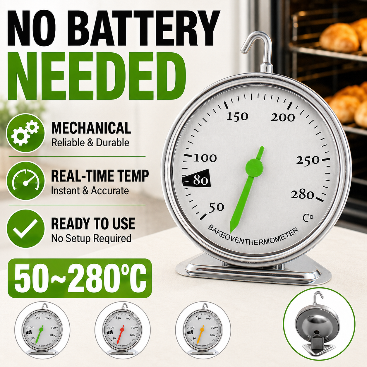 Analog Oven Thermometer 50-280 - огляд і ціна Oven Thermometer Analog