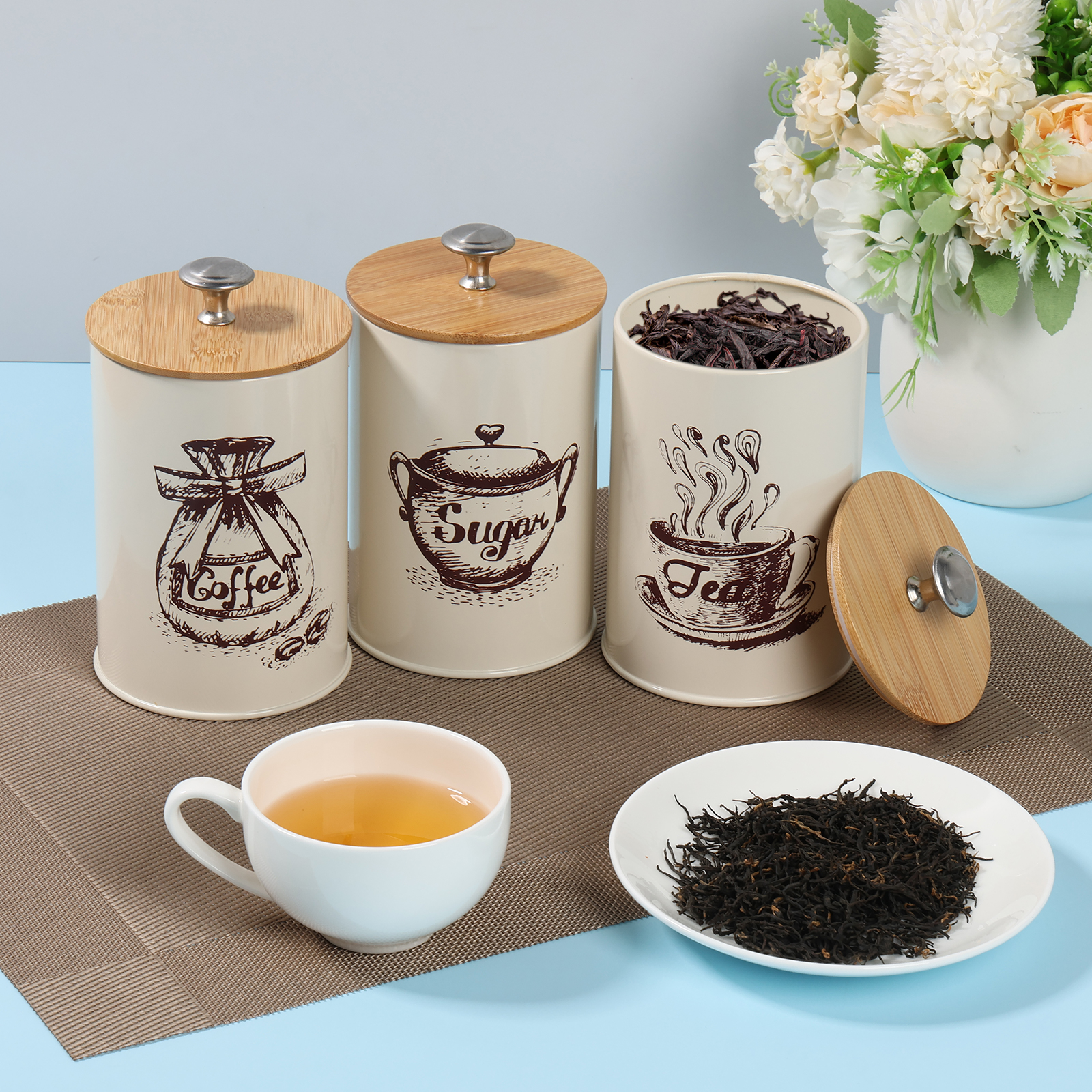 3Pcs Kitchen Storage Box Metal - огляд і ціна Kitchen Bank