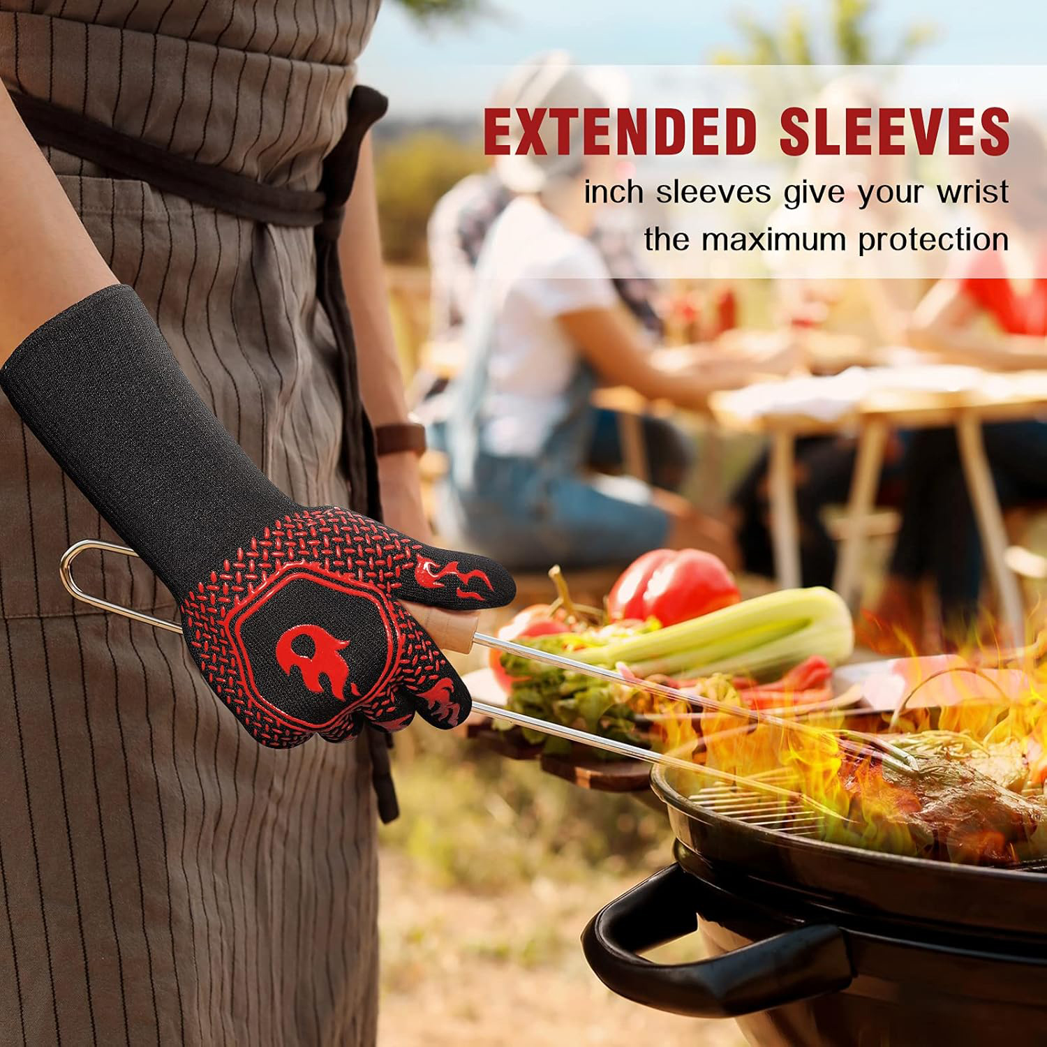 BBQ Grill Gloves High Temp Res - огляд і ціна Kitchen Baking Gloves