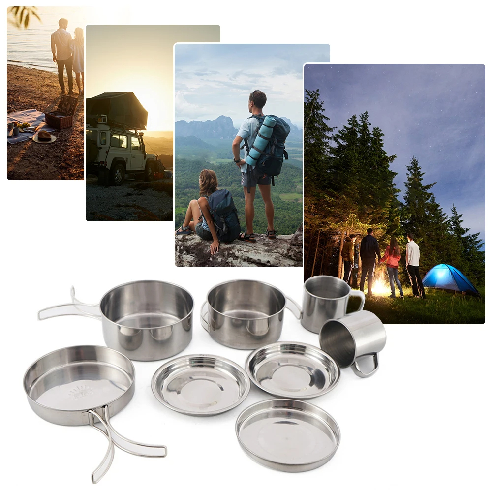 8pcs/Set Camping Cookware Mess - огляд і ціна Kitchen Baking Pan Set