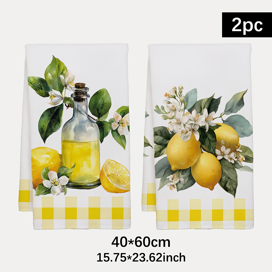 2Pcs, Lemon Floral Pattern Kit - огляд і ціна Kitchen And Baking Life