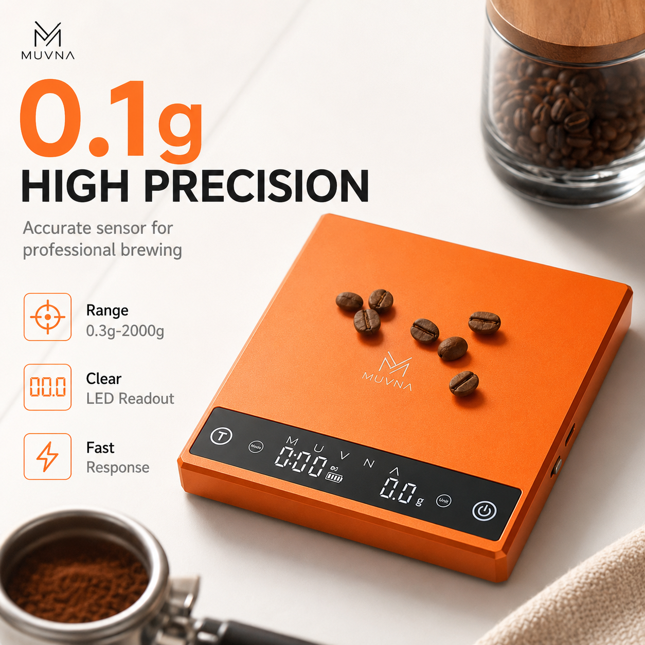 MUVNA Coffee Scale Espresso Sc - огляд і ціна Kitchen Scale Precise