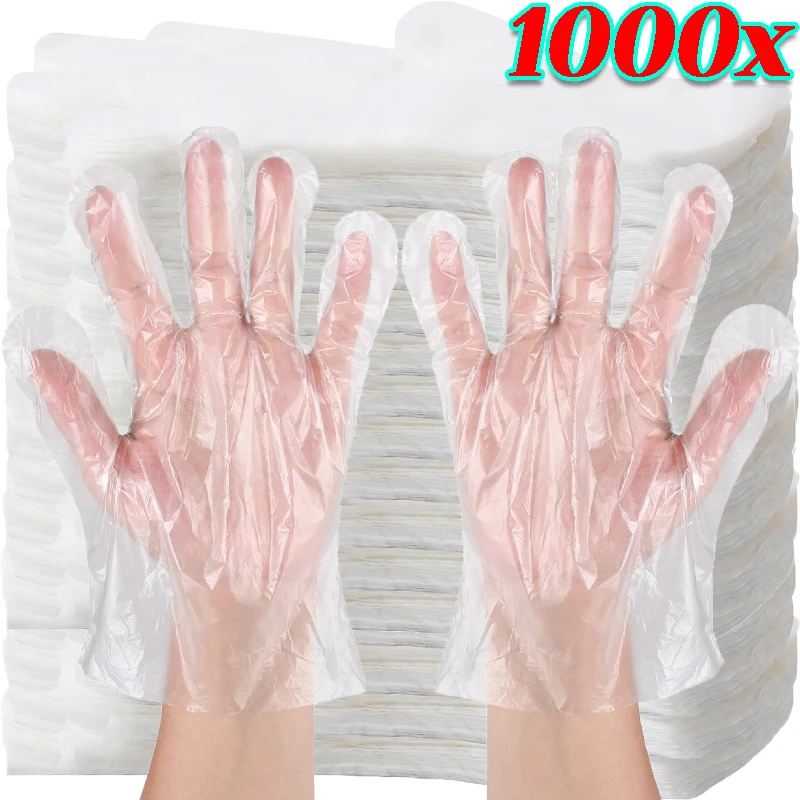 1000/100Pcs Transparent Dispos - огляд і ціна Kitchen Baking Gloves