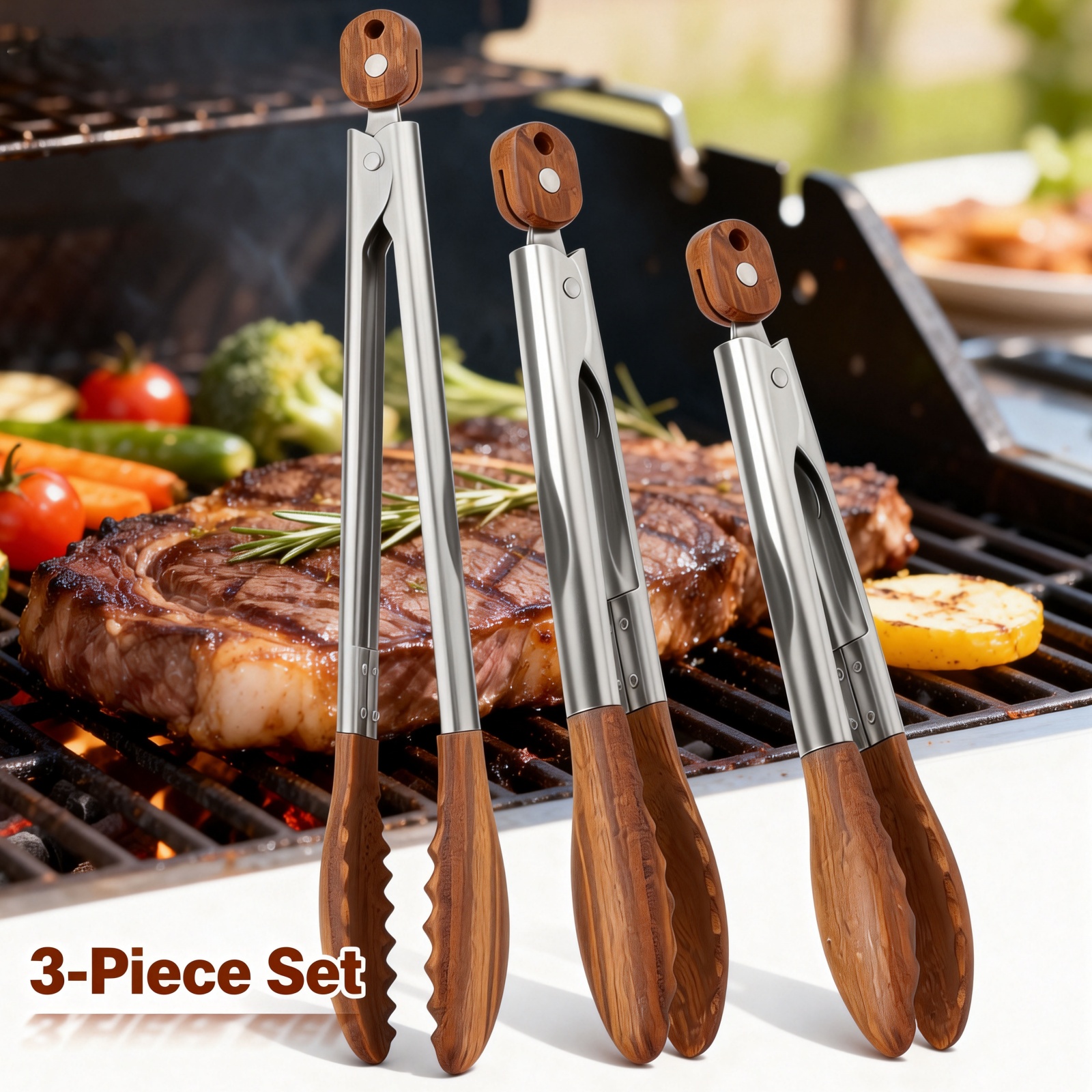 2/3 Pcs Food Tongs Walnut Wood - огляд і ціна Kitchen Baking Store