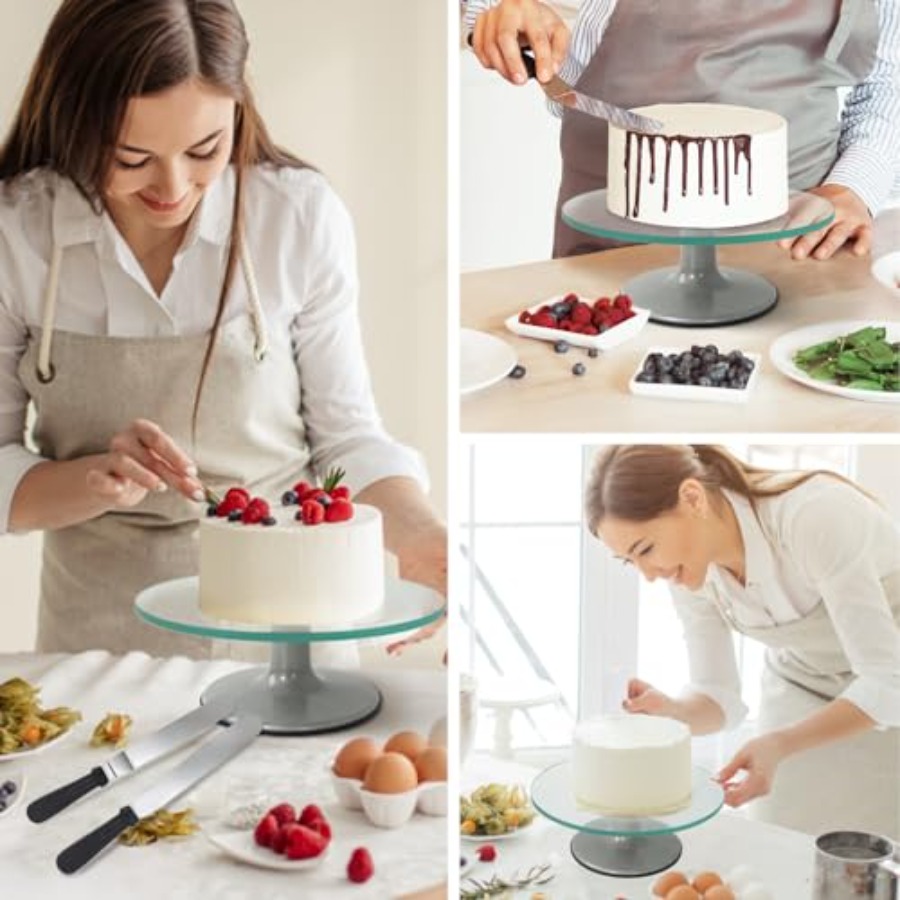 Cake Turntable 12 Inch Cake St - огляд і ціна Offset Spatula Set