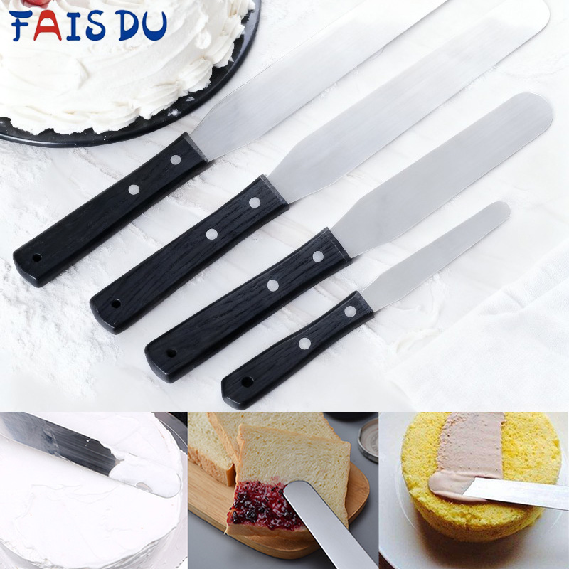4PCS Straight&Offset Cake Icin - огляд і ціна Offset Spatula Set
