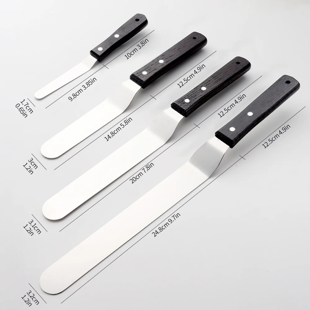 4PCS Straight&Offset Cake Icin - огляд і ціна Offset Spatula Set