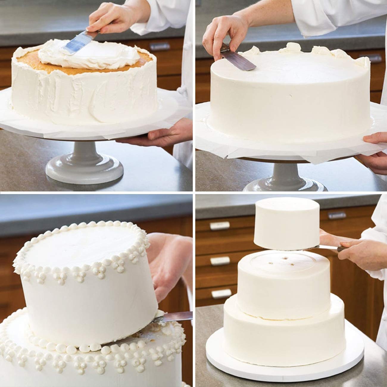 4PCS Straight&Offset Cake Icin - огляд і ціна Offset Spatula Set