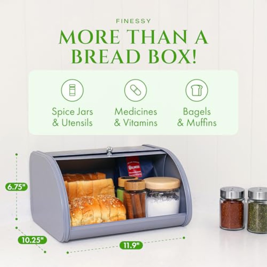 Modern Metal Bread Box for Kit - огляд і ціна Kitchen Baking Mat