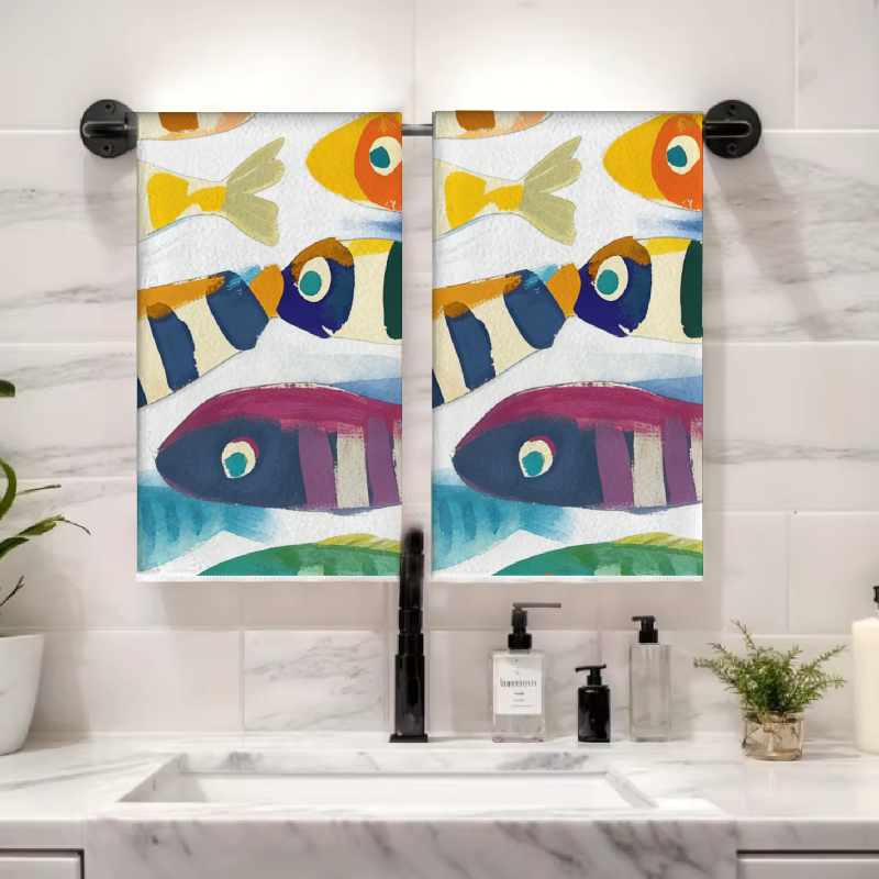 2Pcs, Watercolor Striped Fish  - огляд і ціна Kitchen And Baking Life