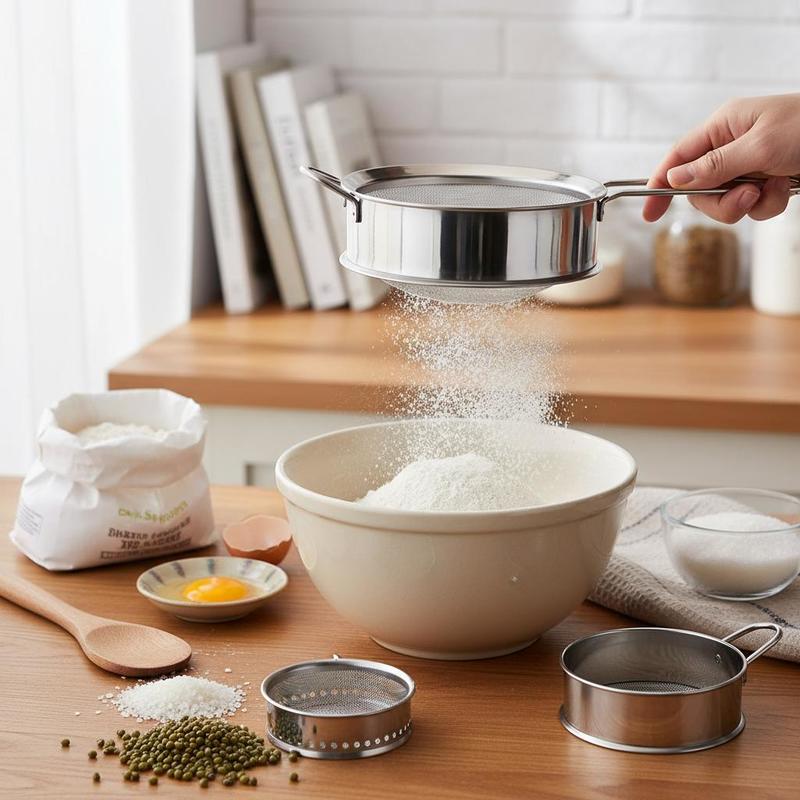 Fine Mesh Flour Sifter 12.6 In - огляд і ціна Kitchen Baking Essentials