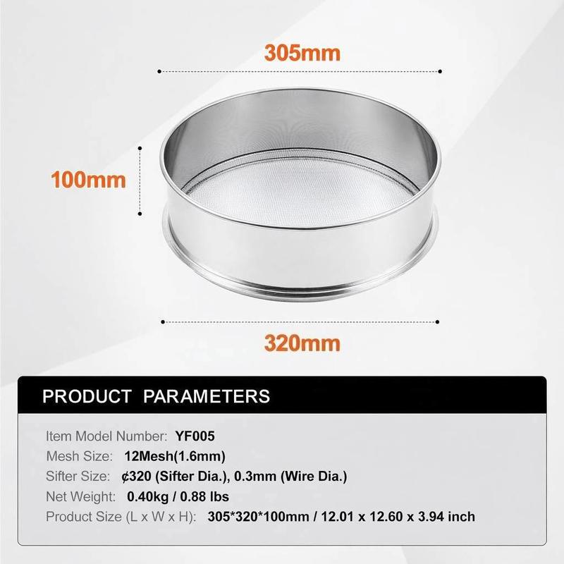 Fine Mesh Flour Sifter 12.6 In - огляд і ціна Kitchen Baking Essentials