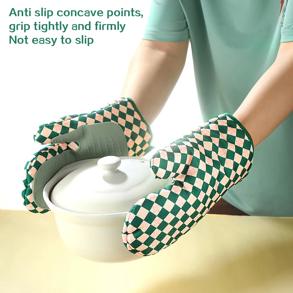 Silicone Oven Mitts Heat Resis - огляд і ціна Kitchen Baking Gloves