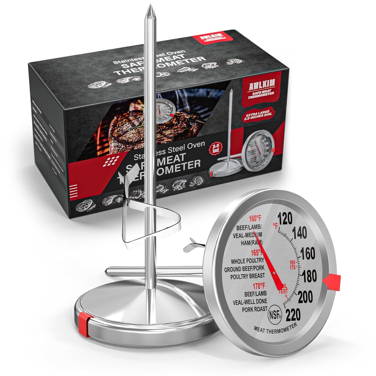 2-Pack Analog Meat Thermometer - огляд і ціна Oven Thermometer Analog