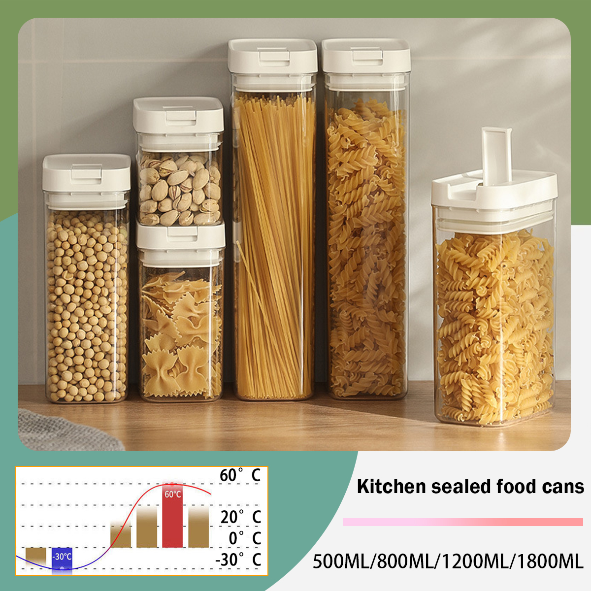 Pasta Storage Box Transparent  - огляд і ціна Kitchen Bank