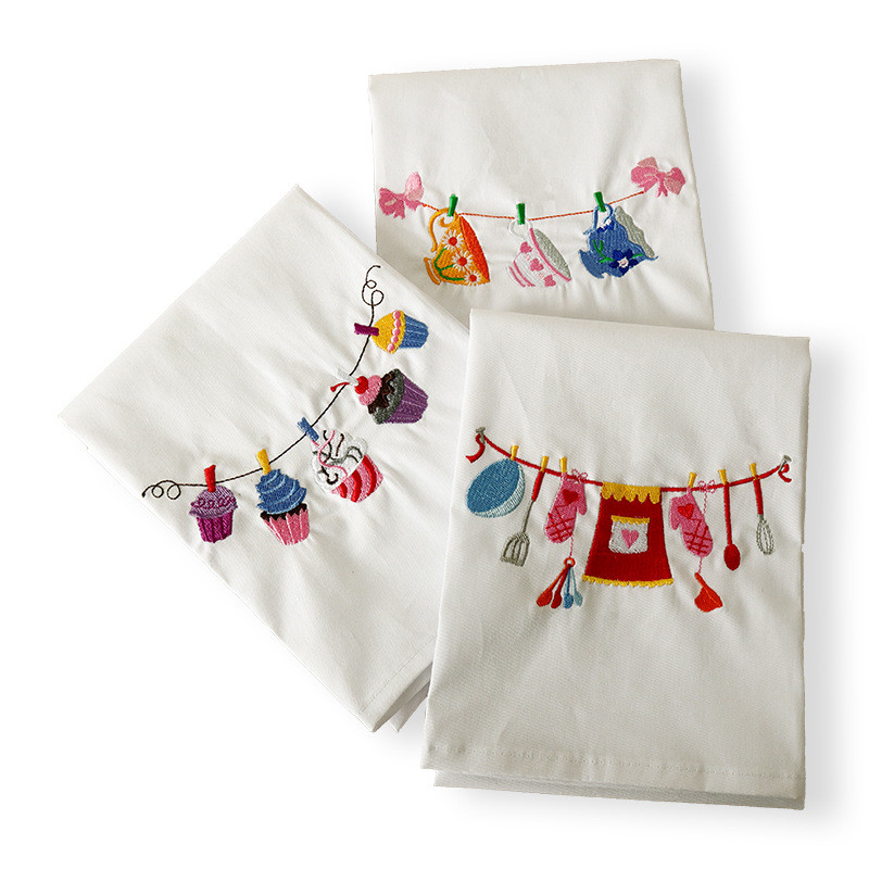 1Pc Home Embroidered Napkin Ba - огляд і ціна Kitchen Baking Background