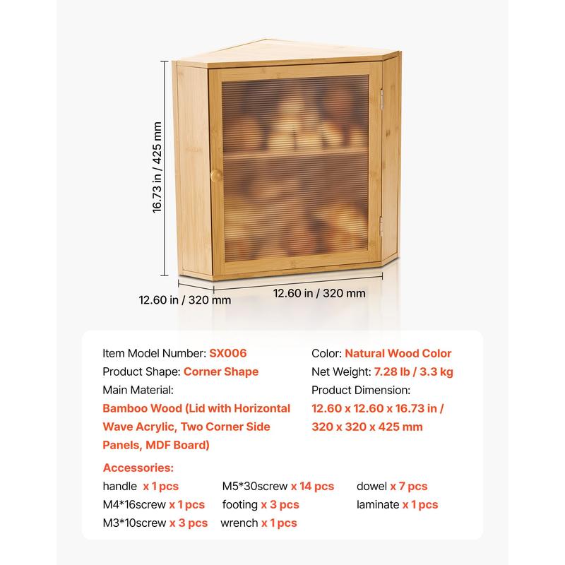 Corner Bread Box for Kitchen C - огляд і ціна Kitchen Baking Counter