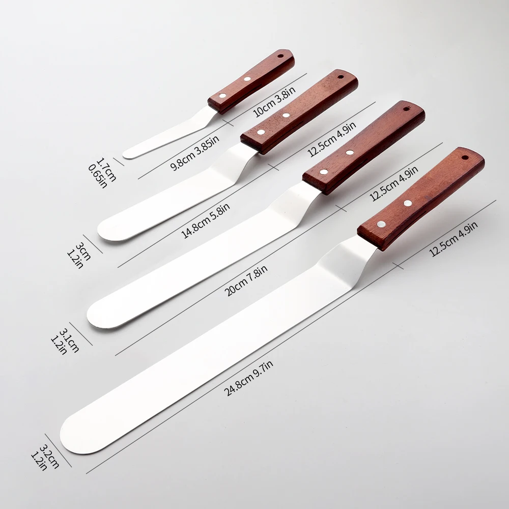 4/6/8/10 Inch Icing Spatula, S - огляд і ціна Offset Spatula Set