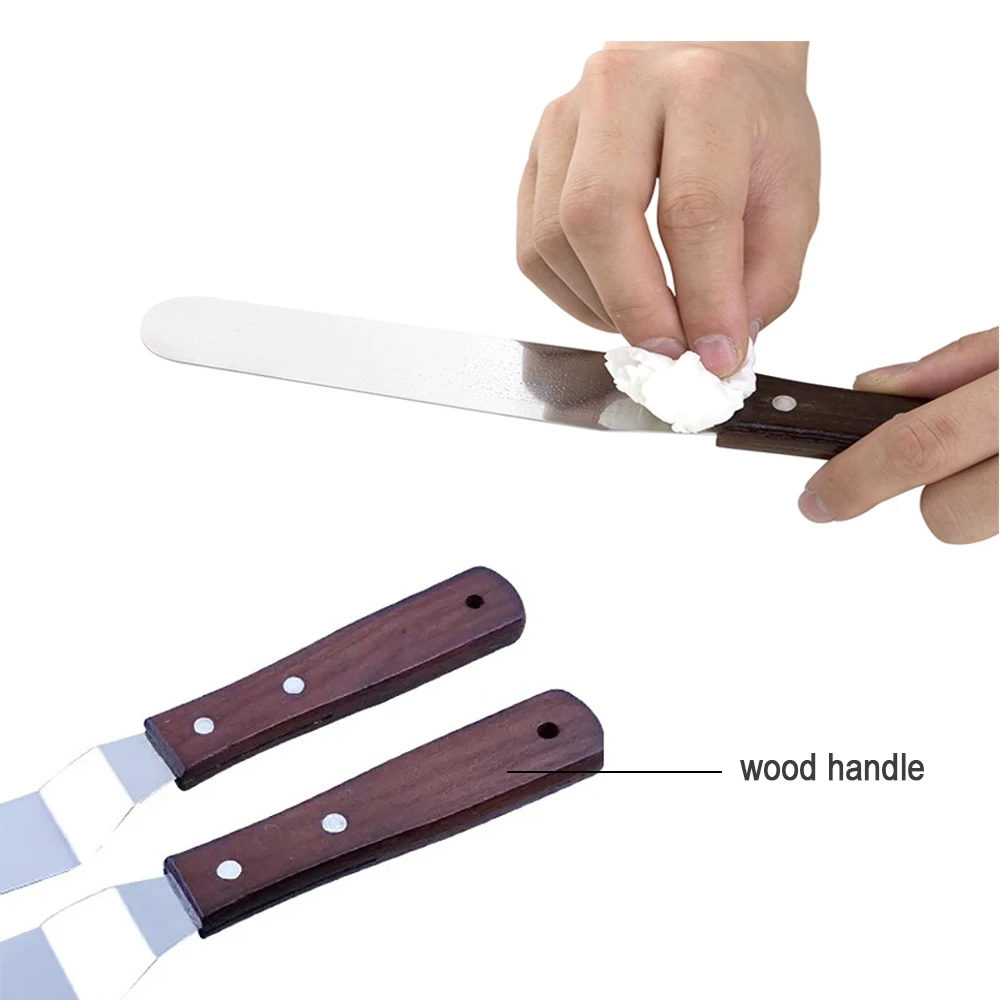 4/6/8/10 Inch Icing Spatula, S - огляд і ціна Offset Spatula Set