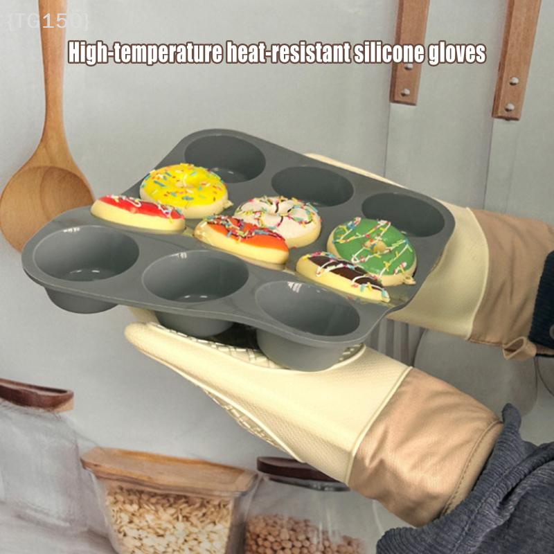 【TG150】Silicone Heat-insulatin - огляд і ціна Kitchen Baking Gloves