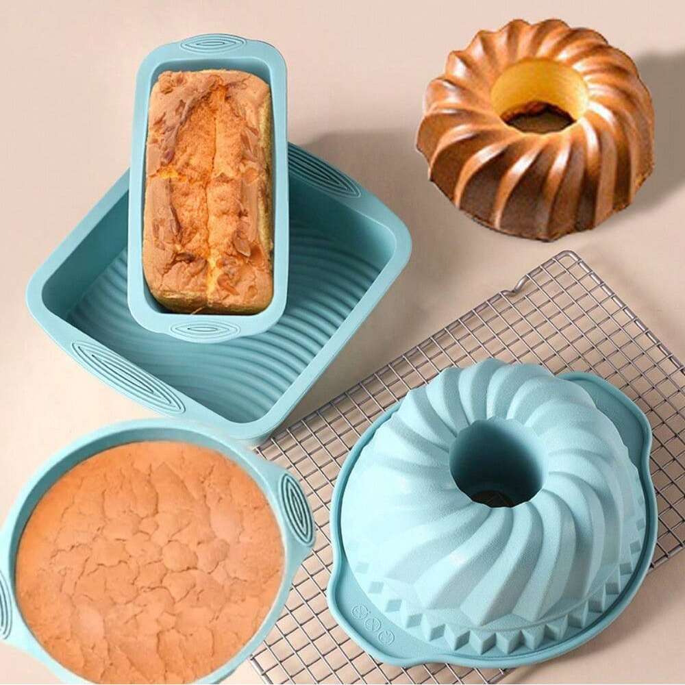 Silicone Cake Baking Mould Set - огляд і ціна Kitchen Baking Pan Set
