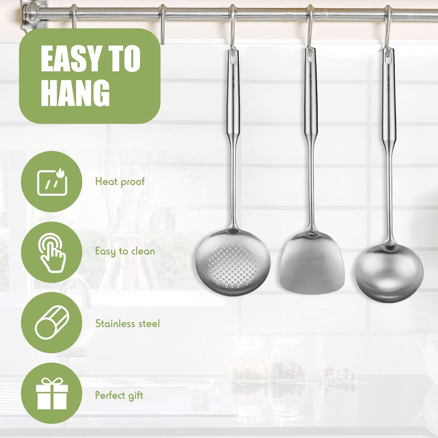 Wok Spatula, Ladle and Large S - огляд і ціна Offset Spatula Set