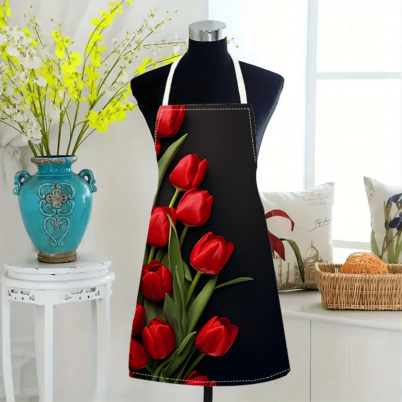 1pc Red Tulip Flower Black Bac - огляд і ціна Kitchen Baking Background