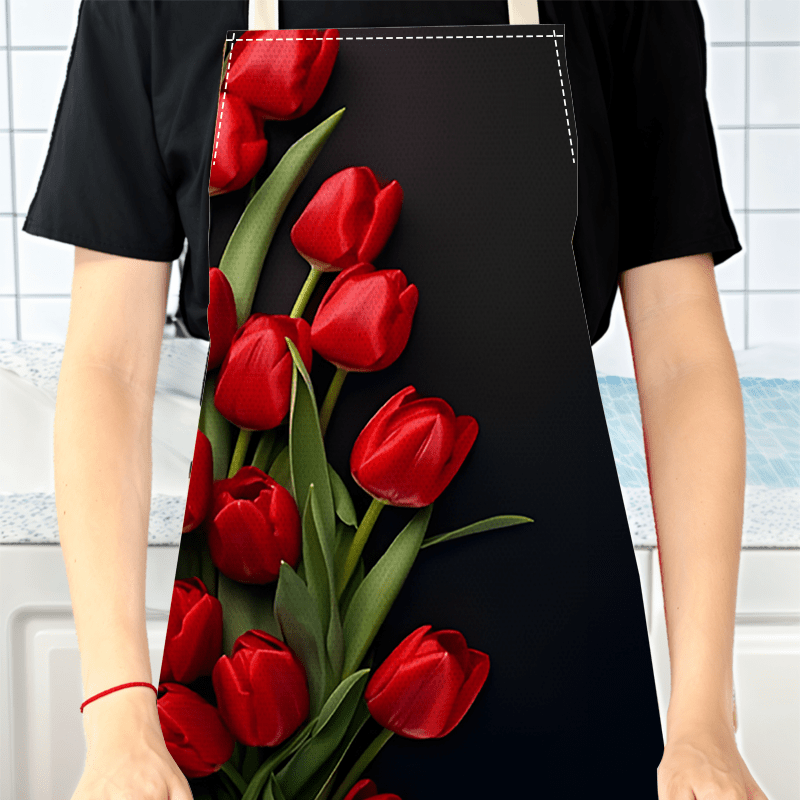 1pc Red Tulip Flower Black Bac - огляд і ціна Kitchen Baking Background
