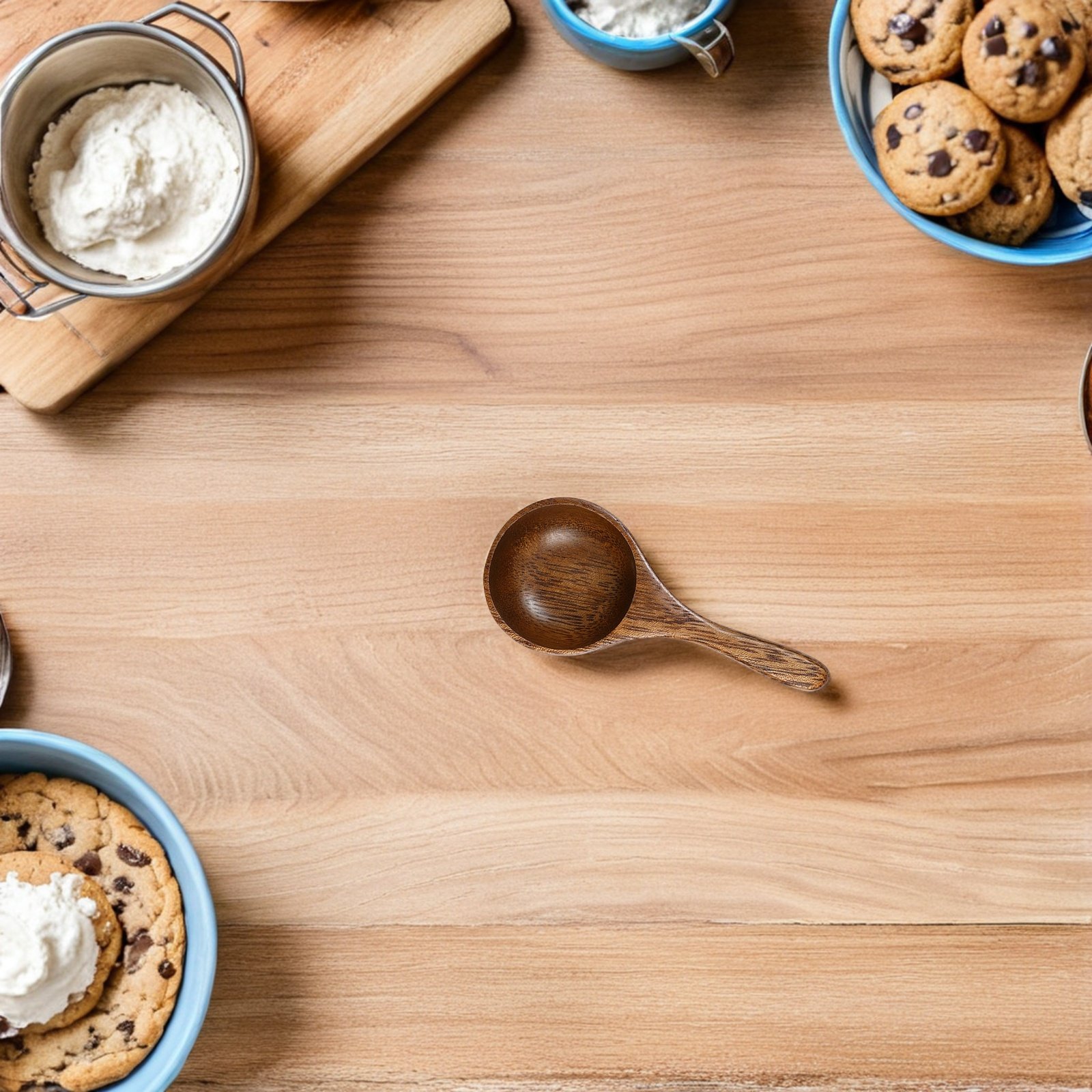 Natural Wood Measuring Spoon C - огляд і ціна Kitchen Baking Soda