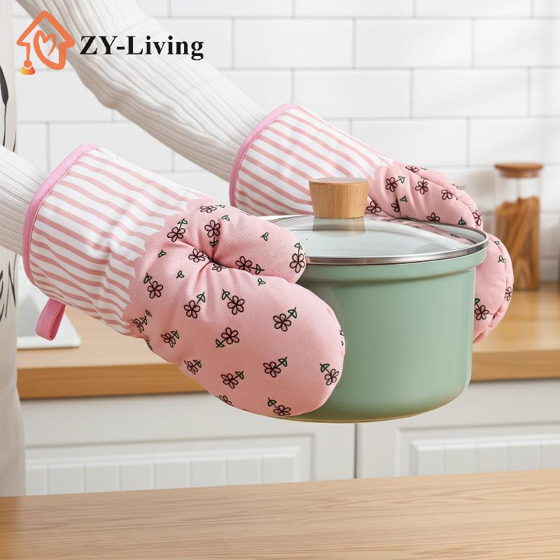 1Pcs Thickened Plaid Microwave - огляд і ціна Kitchen Baking Gloves