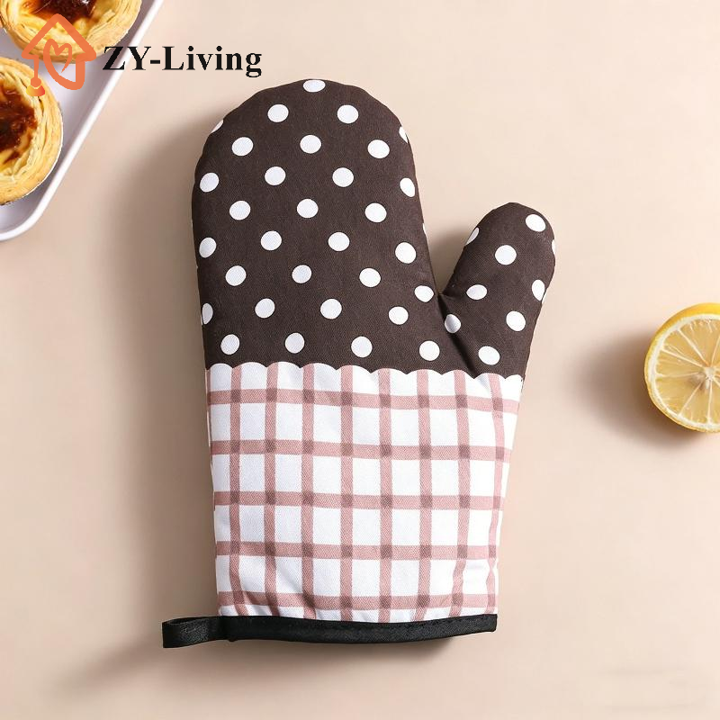 1Pcs Thickened Plaid Microwave - огляд і ціна Kitchen Baking Gloves