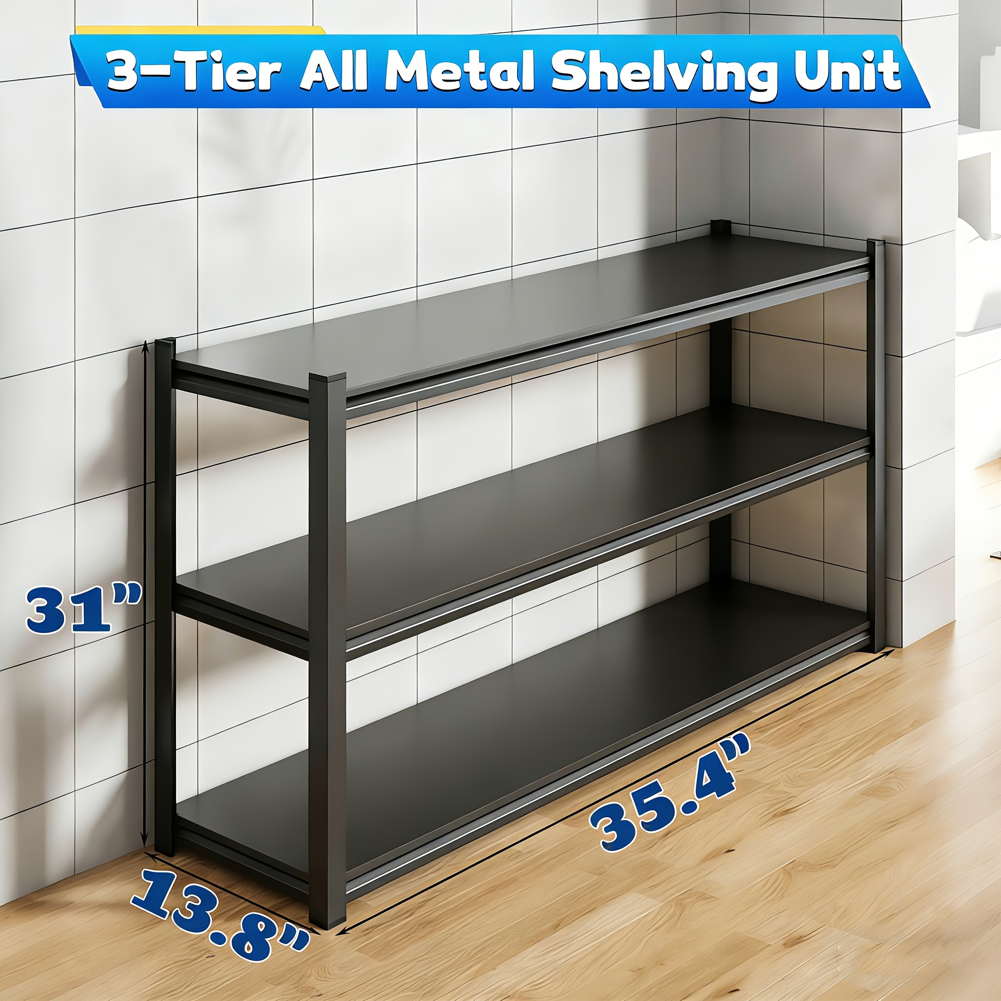 3-Tier Storage Shelving Unit,  - огляд і ціна Kitchen Baking Cabinet