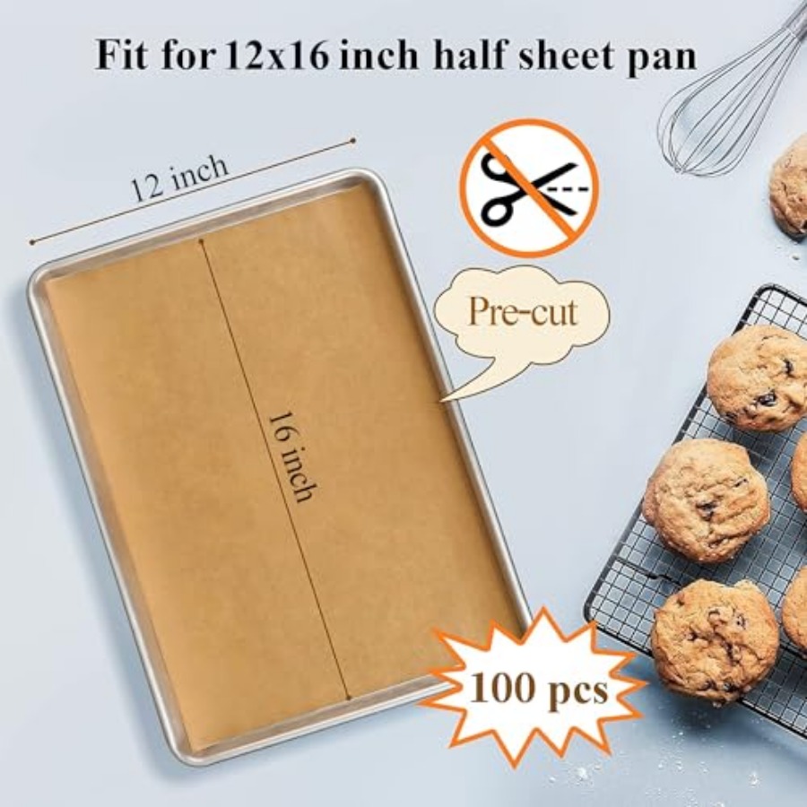 100PCS Unbleached Parchment Pa - огляд і ціна Kitchen Baking Gadgets