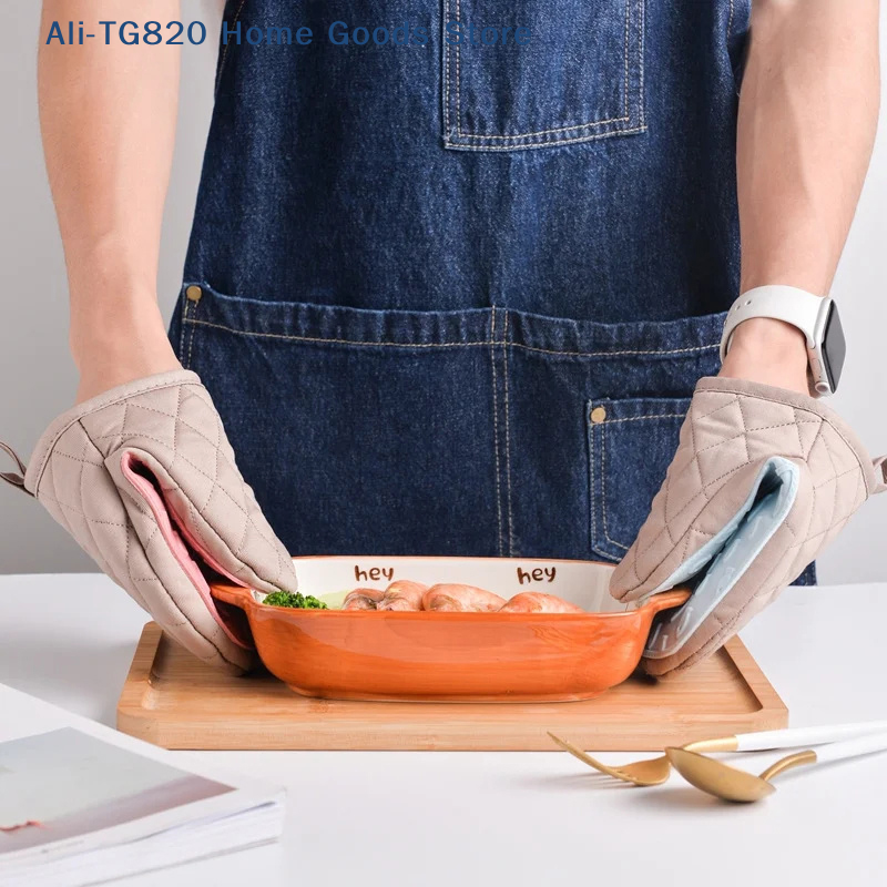 Silicone Anti-scalding Oven Gl - огляд і ціна Kitchen Baking Gloves