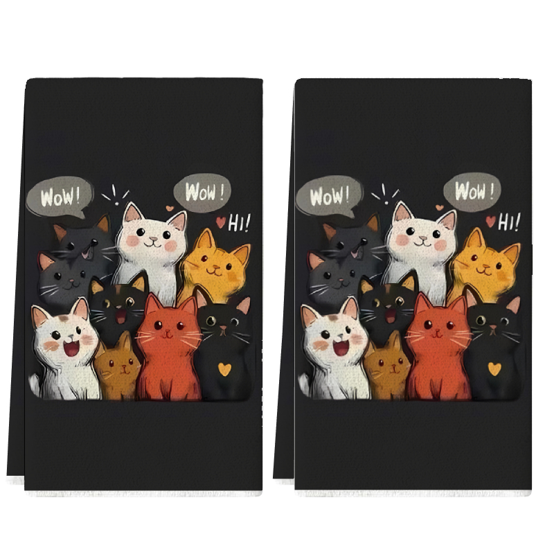 2Pcs, Black Background Cat-The - огляд і ціна Kitchen Baking Background