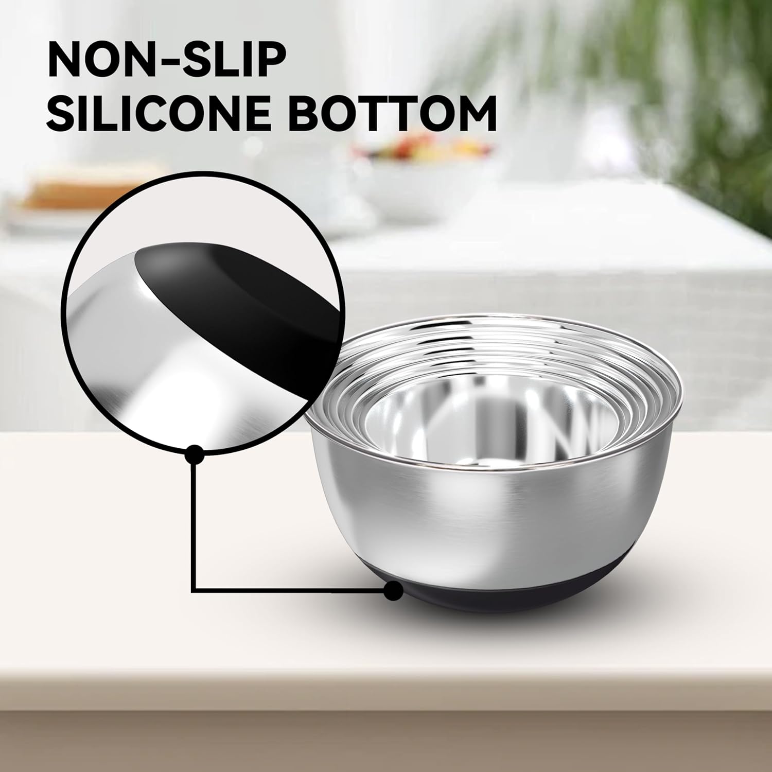 Stainless Steel Mixing Bowls w - огляд і ціна Kitchen Baking Set