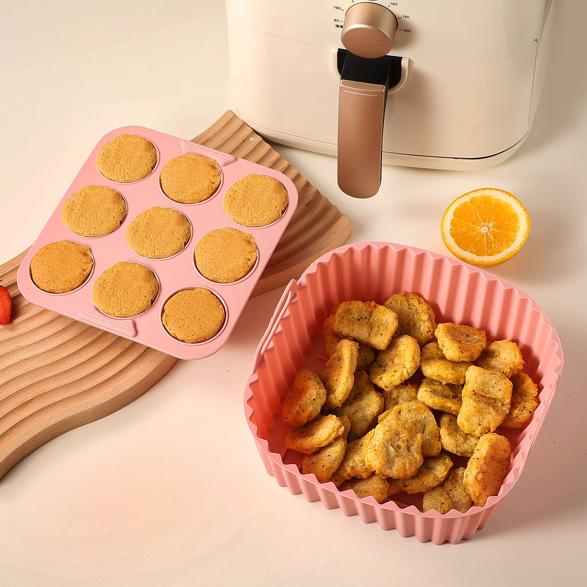 2pcs Silicone Air Fryer Liners - огляд і ціна Kitchen Baking Pan Set